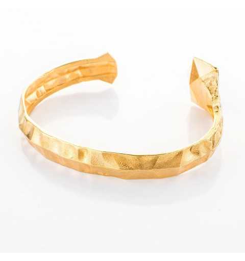 Srebrna bransoletka MOTYLE złocona królewskim złotem 24 k z Kryształem Swarovskiego Crystal Sahara