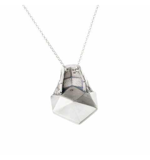 Srebrny naszyjnik MOTYLE antyczne srebro oksydowane z Kryształem Swarovskiego Crystal Sahara